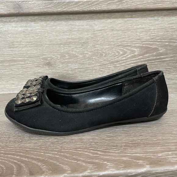 Black Studded Flats Size 6 - Picture 2 of 2